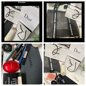 XXL CHANEL Shopping Bag with Skincare Product cc Dior bag Gucci GG Makeup tirtir